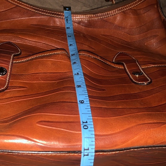 DOONEY & BOURKE LARGE FLORENTINE BROWN ZEBRA PRINT LEATHER HANDBAG - Picture 14 of 15